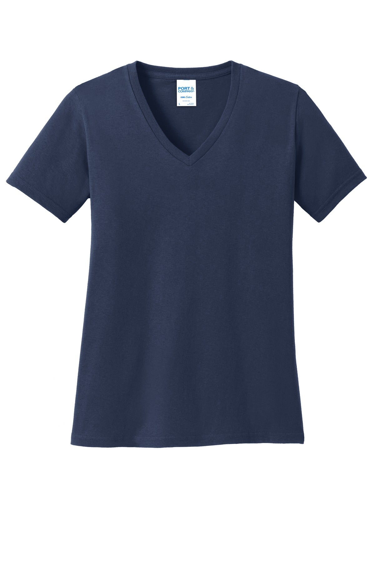Port & Company ® Women's Core Cotton V-Neck Tee. LPC54V