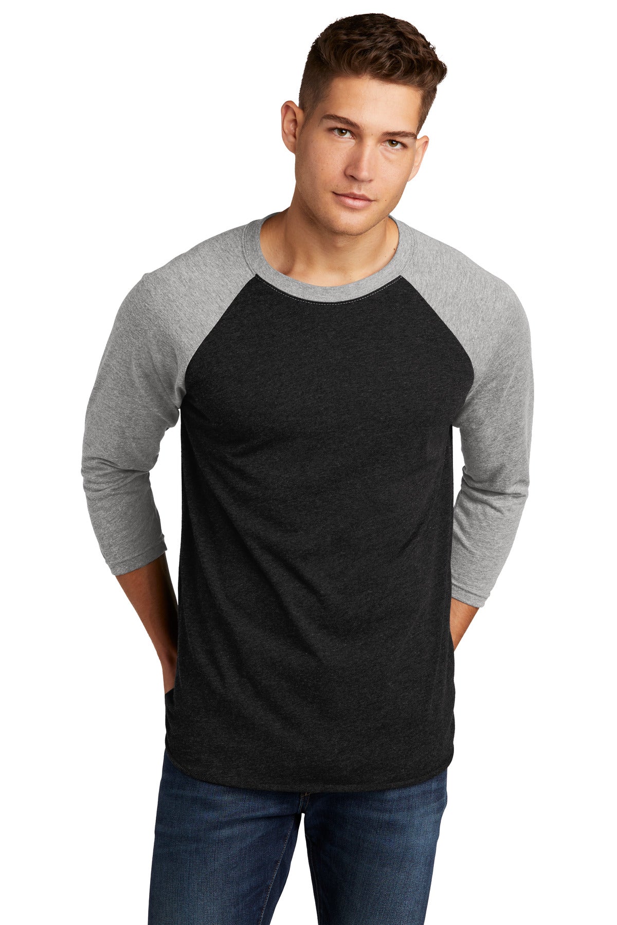 Next Level Apparel ® Unisex Tri-Blend 3/4-Sleeve Raglan Tee. NL6051