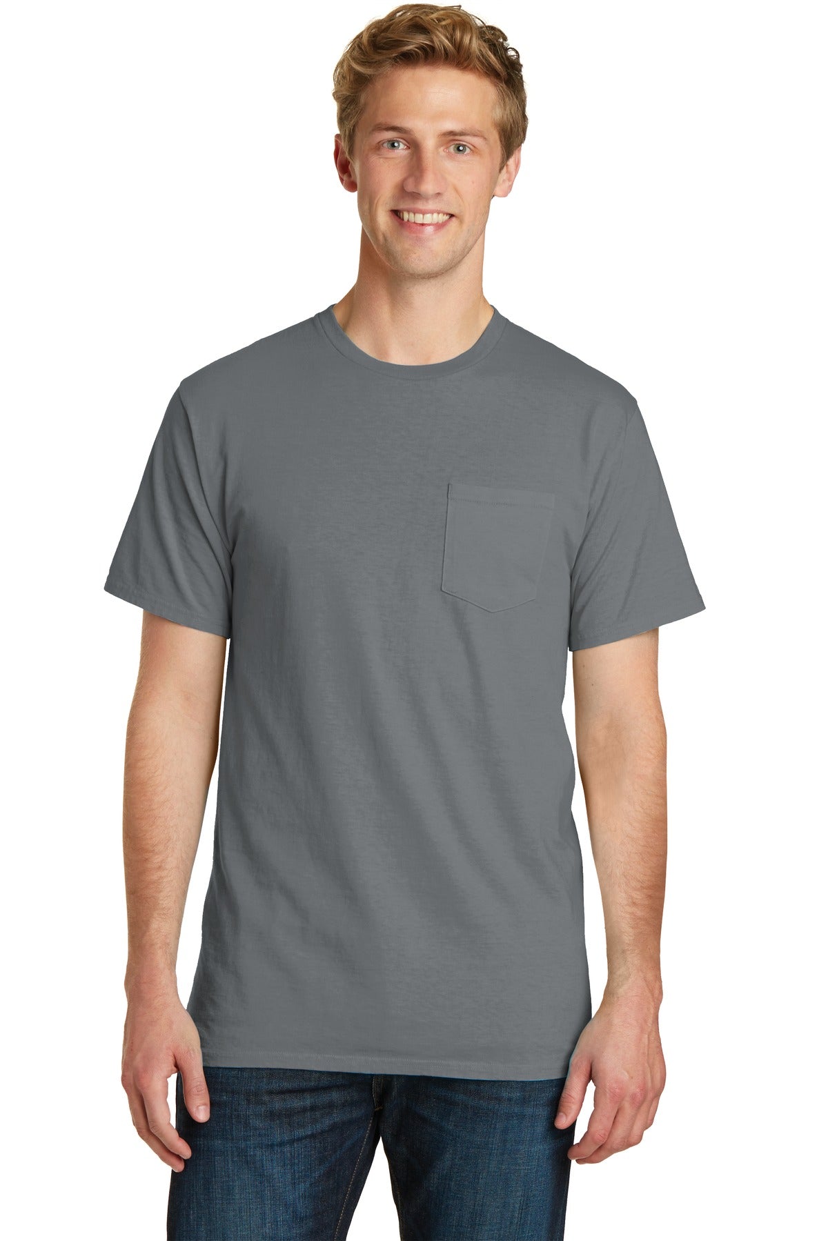 Port & Company ® Beach Wash ® Garment-Dyed Pocket Tee. PC099P