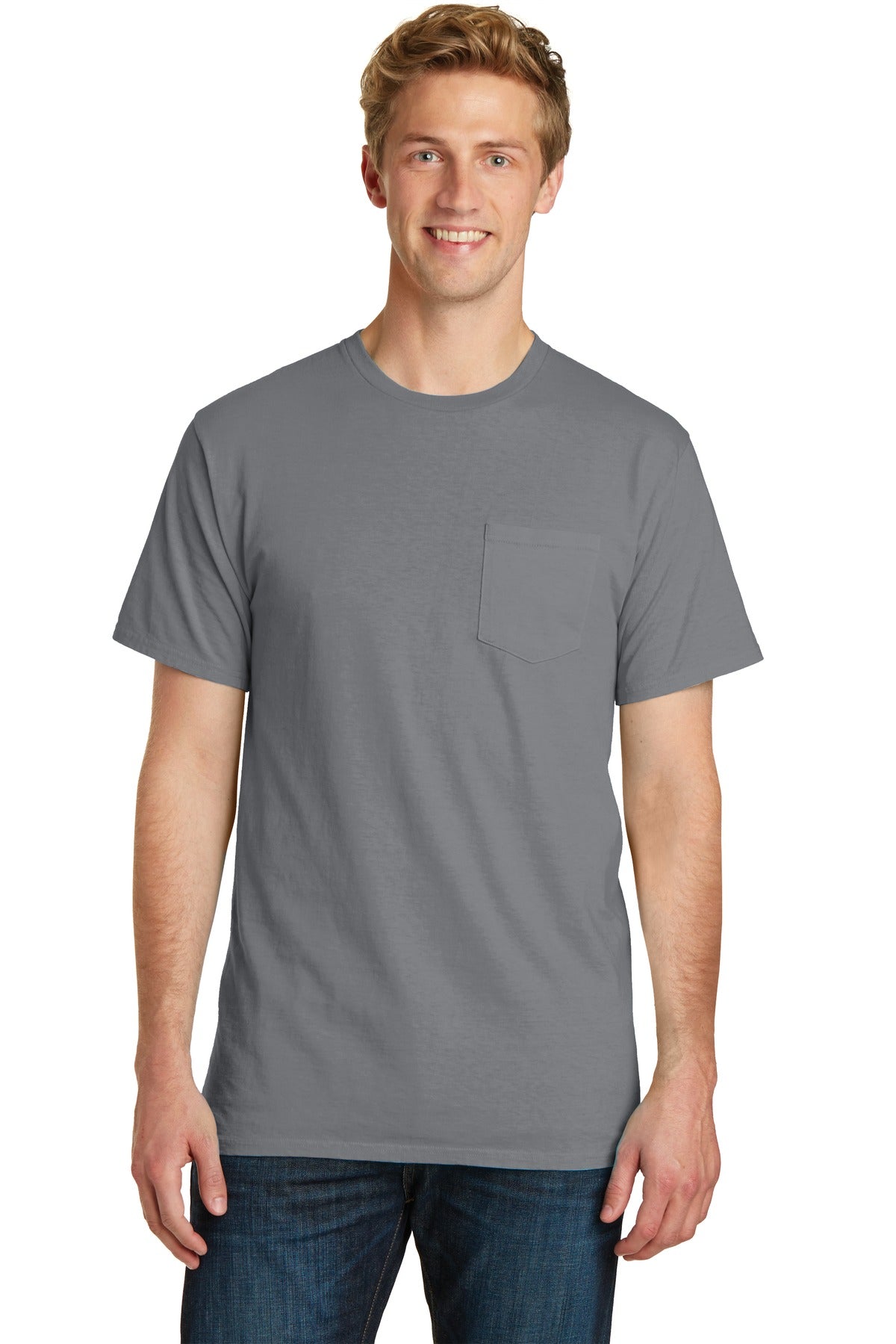 Port & Company ® Beach Wash ® Garment-Dyed Pocket Tee. PC099P