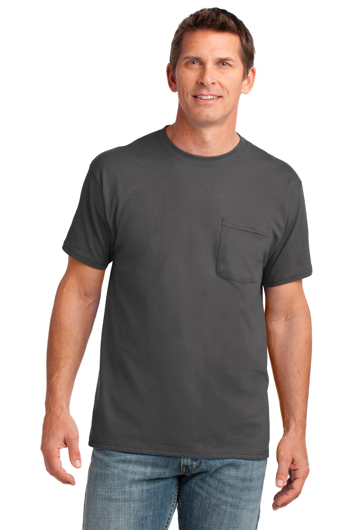 Port & Company ® Core Cotton Pocket Tee. PC54P