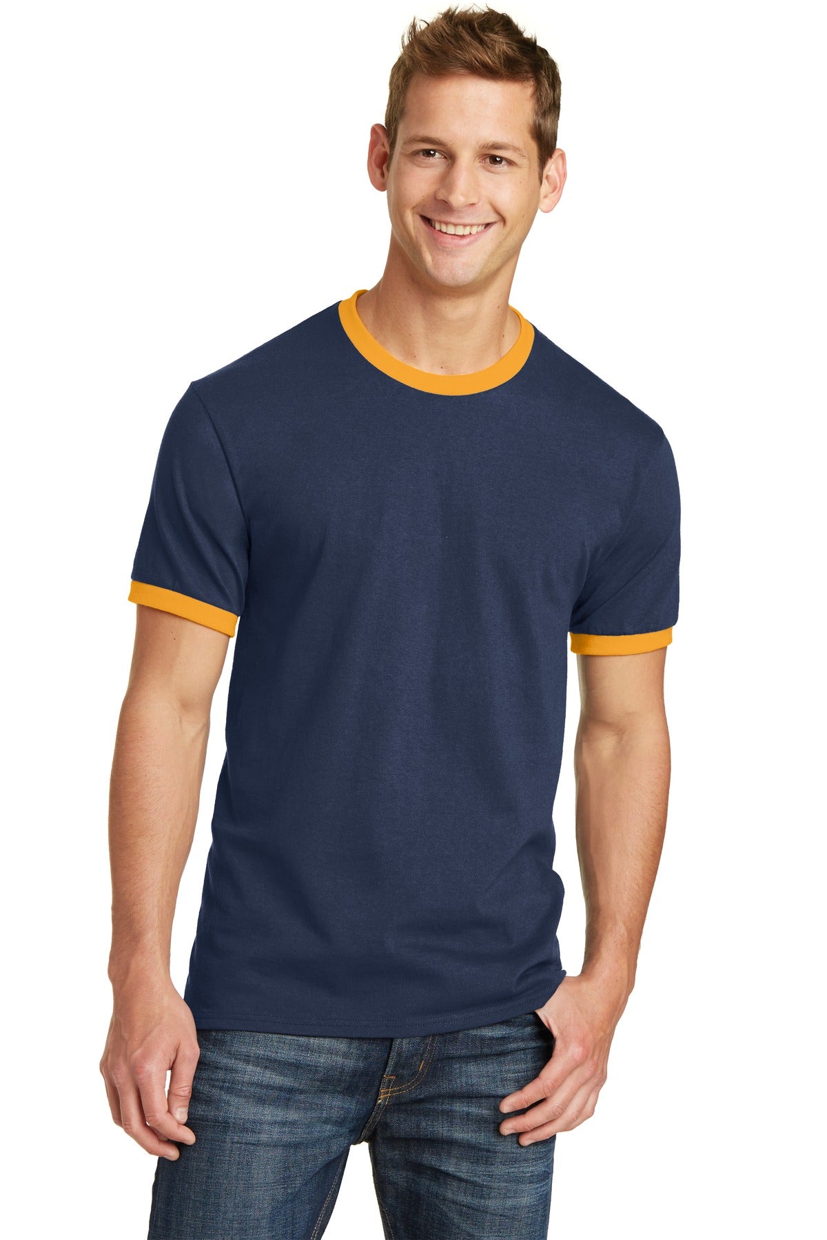 Port & Company ® Core Cotton Ringer Tee. PC54R
