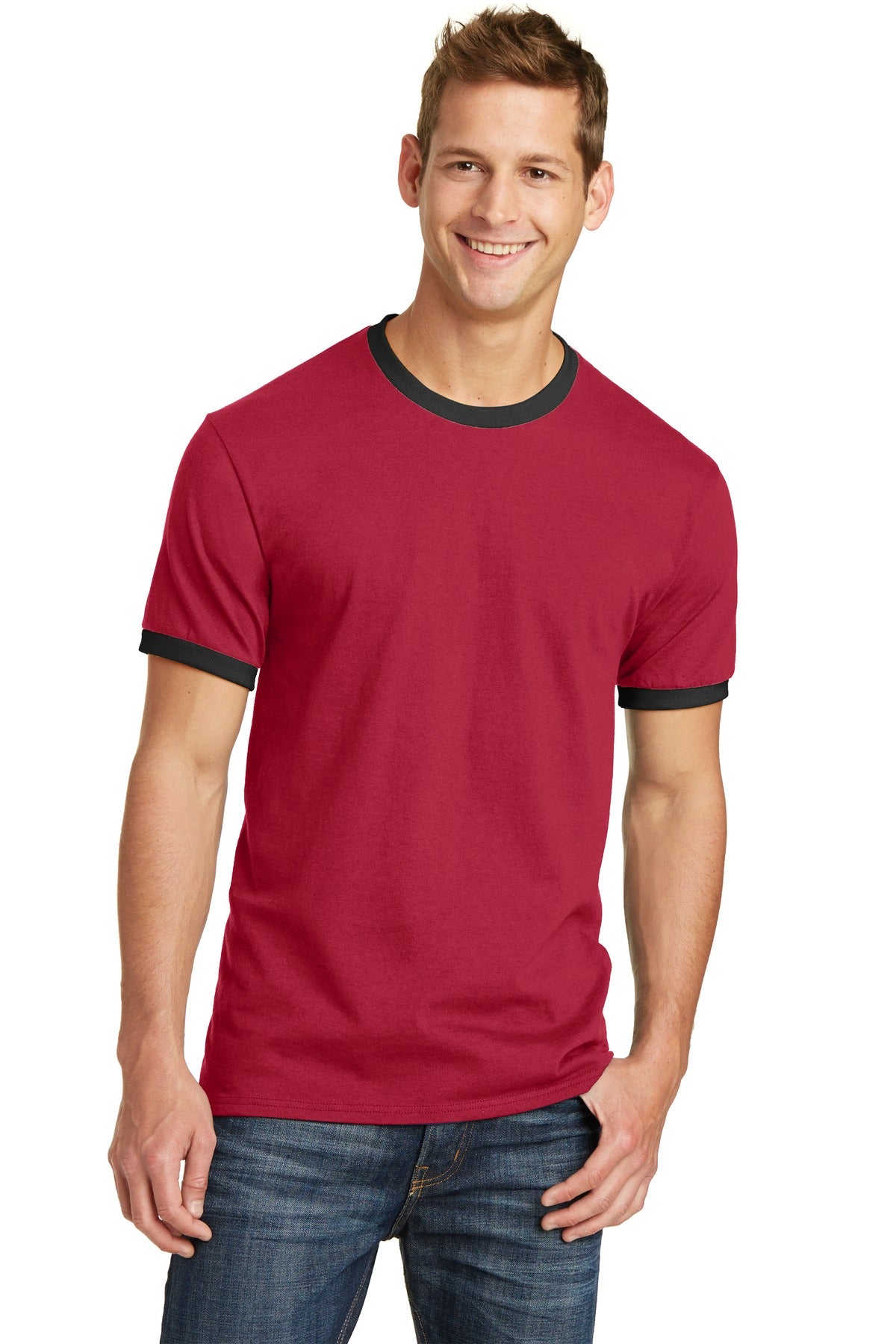 Port & Company ® Core Cotton Ringer Tee. PC54R