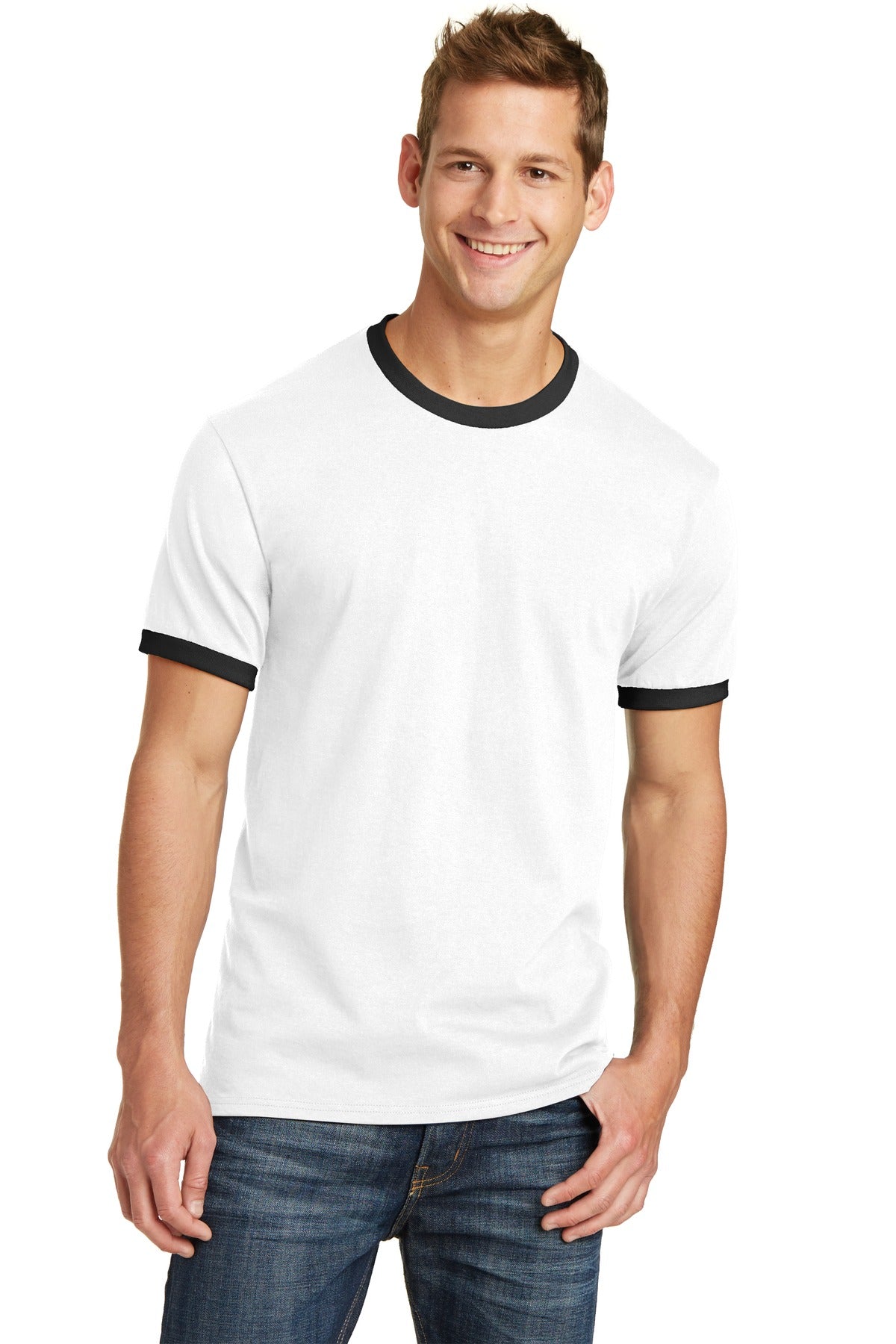 Port & Company ® Core Cotton Ringer Tee. PC54R