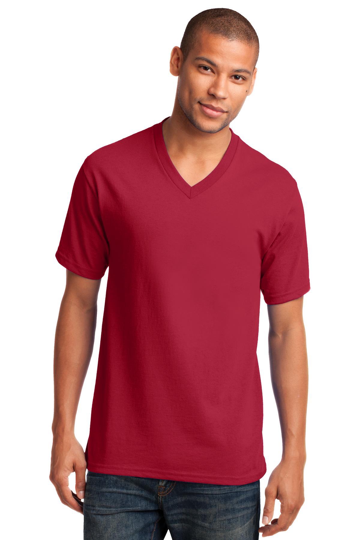 Port & Company ® Core Cotton V-Neck Tee. PC54V