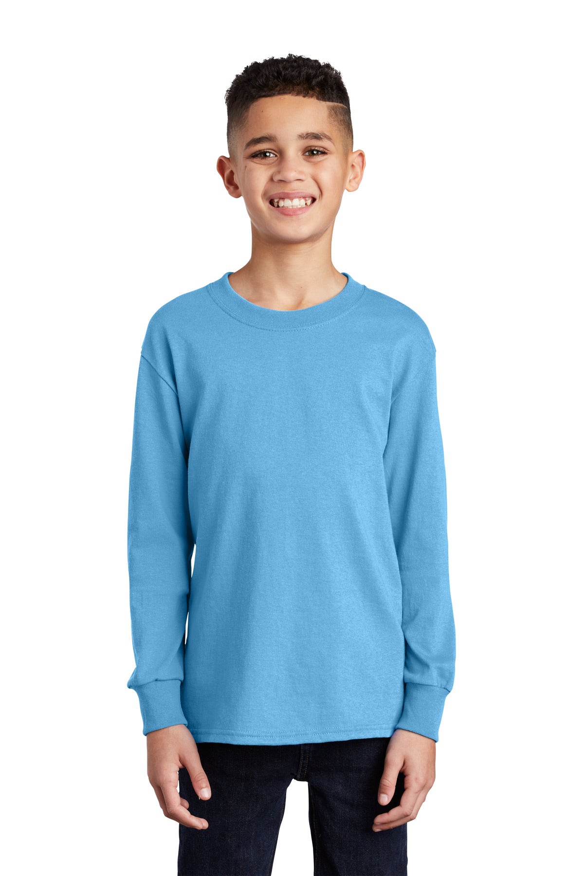 Port & Company ® Youth Long Sleeve Core Cotton Tee. PC54YLS