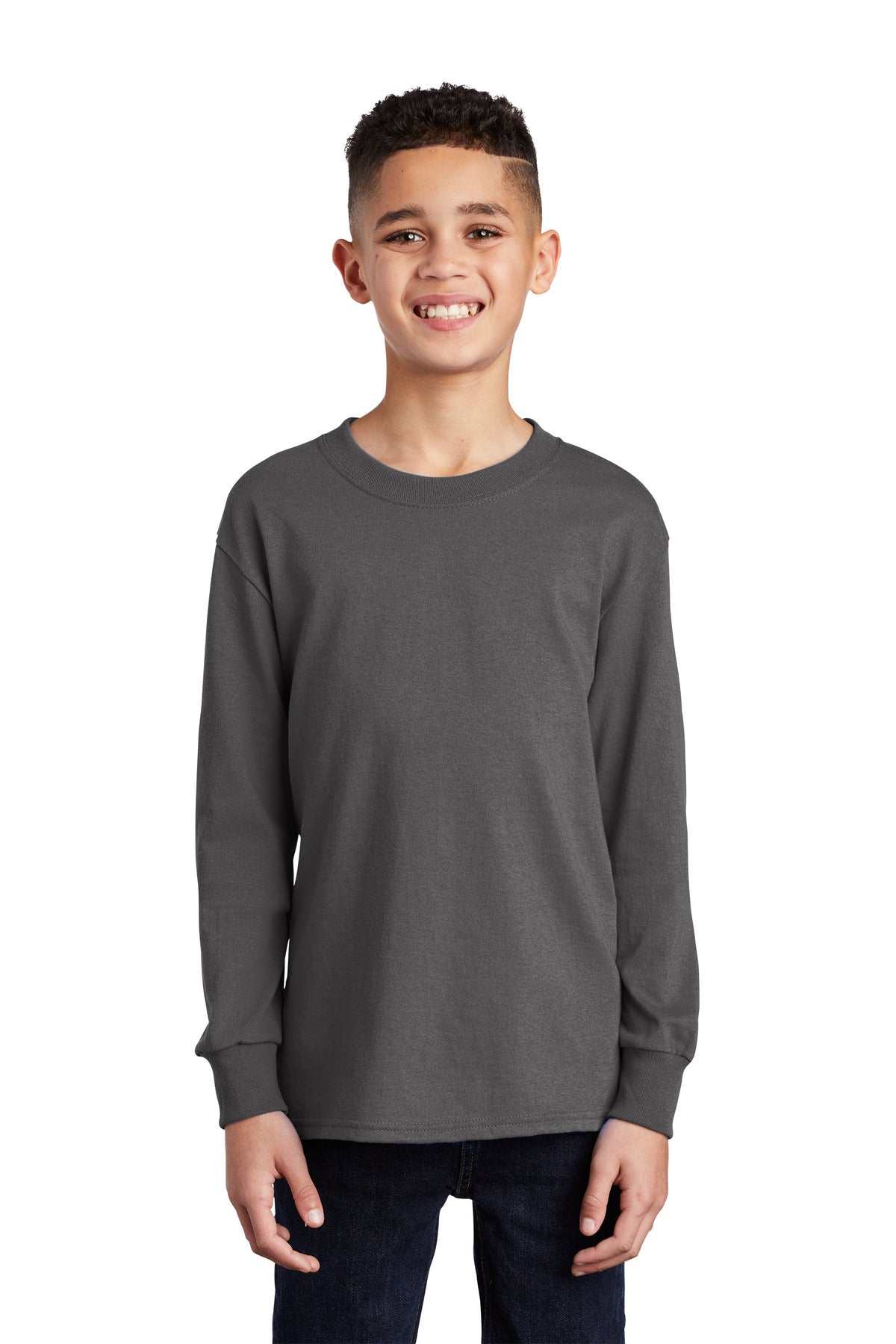 Port & Company ® Youth Long Sleeve Core Cotton Tee. PC54YLS