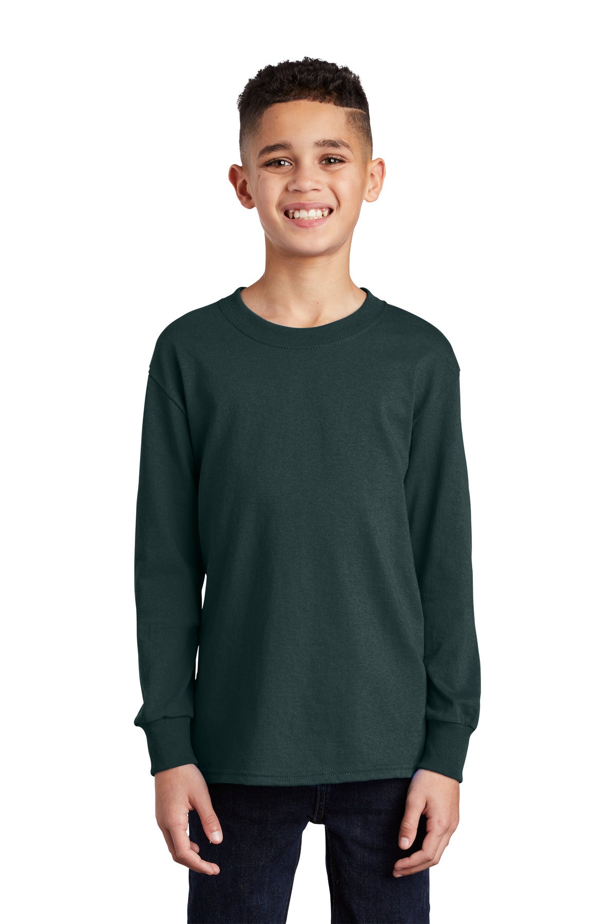 Port & Company ® Youth Long Sleeve Core Cotton Tee. PC54YLS