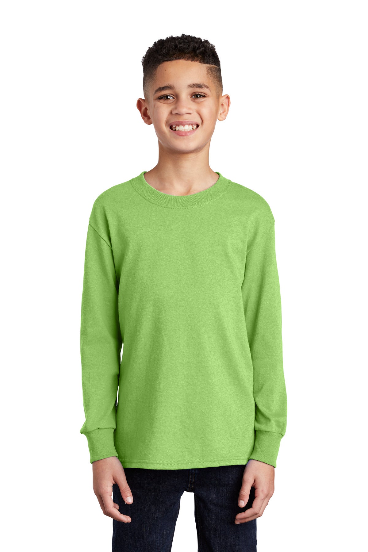 Port & Company ® Youth Long Sleeve Core Cotton Tee. PC54YLS