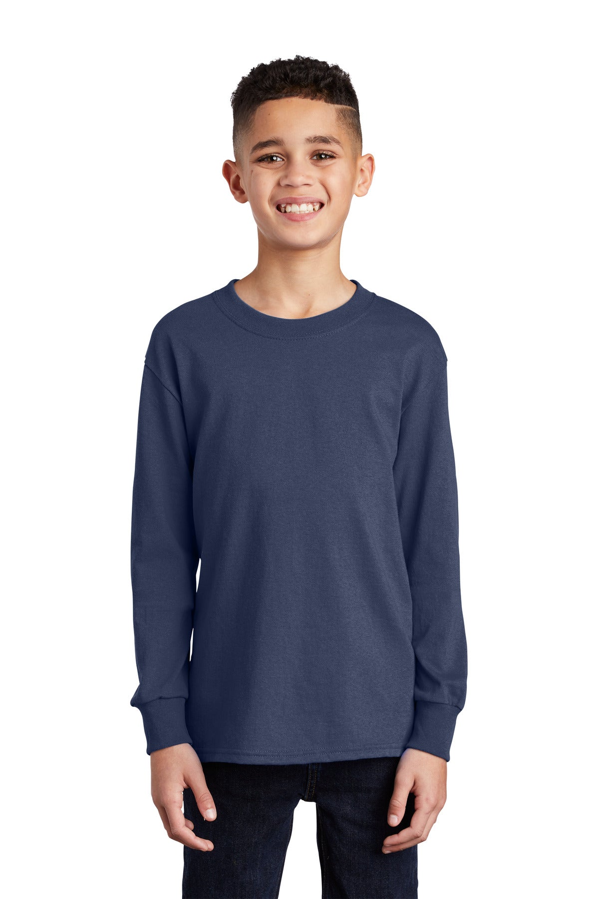 Port & Company ® Youth Long Sleeve Core Cotton Tee. PC54YLS