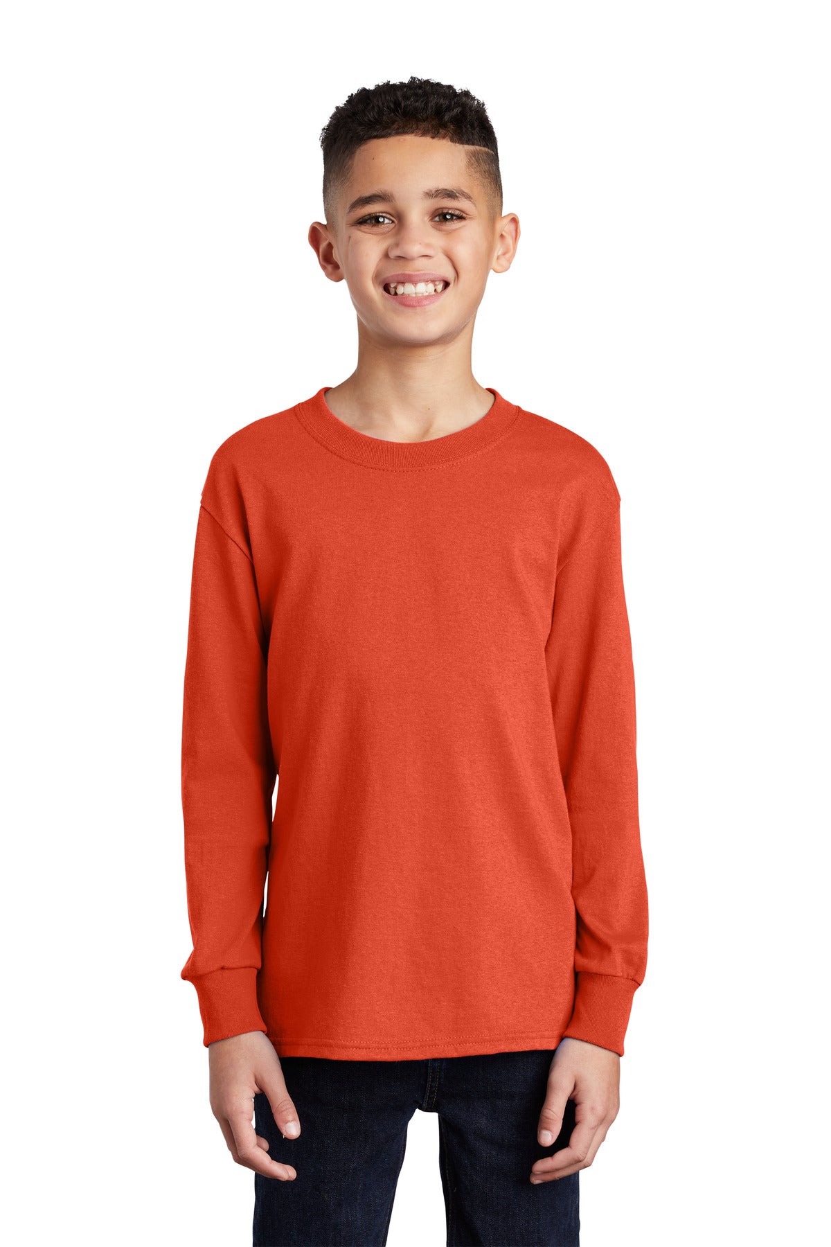 Port & Company ® Youth Long Sleeve Core Cotton Tee. PC54YLS