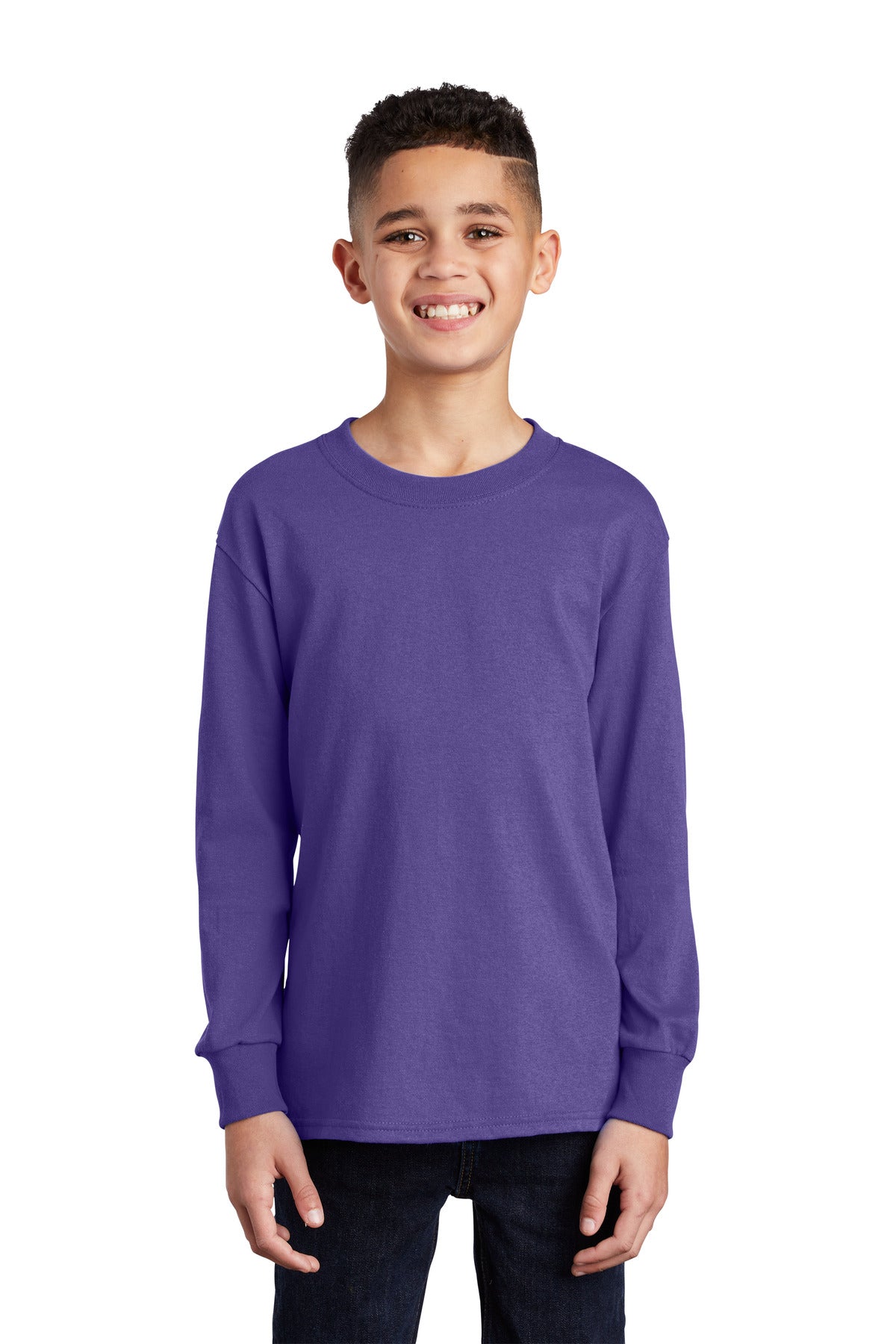 Port & Company ® Youth Long Sleeve Core Cotton Tee. PC54YLS