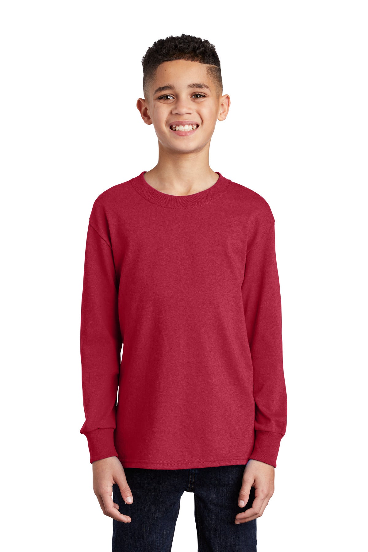 Port & Company ® Youth Long Sleeve Core Cotton Tee. PC54YLS