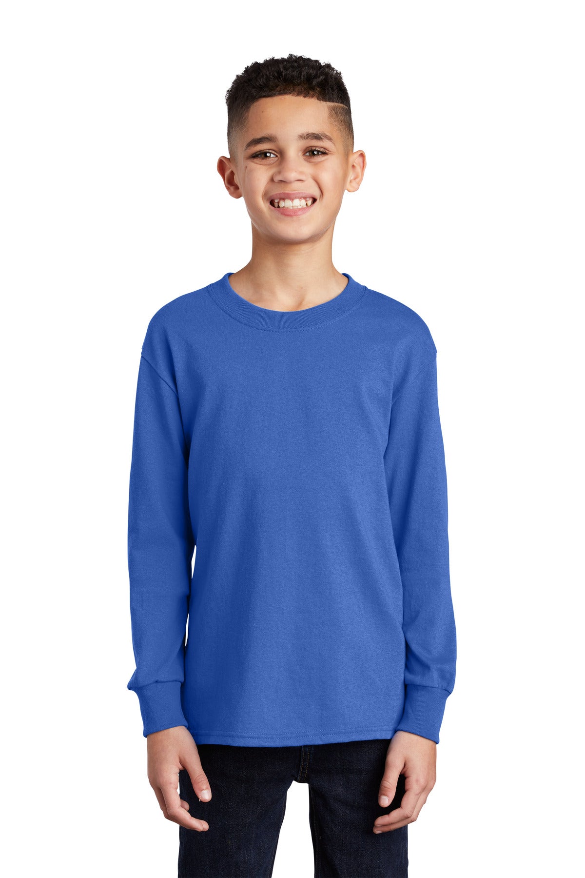 Port & Company ® Youth Long Sleeve Core Cotton Tee. PC54YLS
