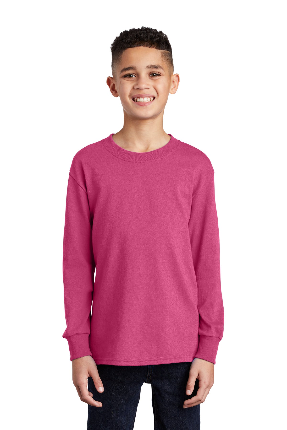 Port & Company ® Youth Long Sleeve Core Cotton Tee. PC54YLS