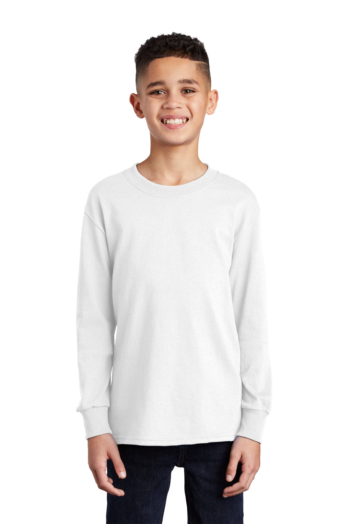 Port & Company ® Youth Long Sleeve Core Cotton Tee. PC54YLS