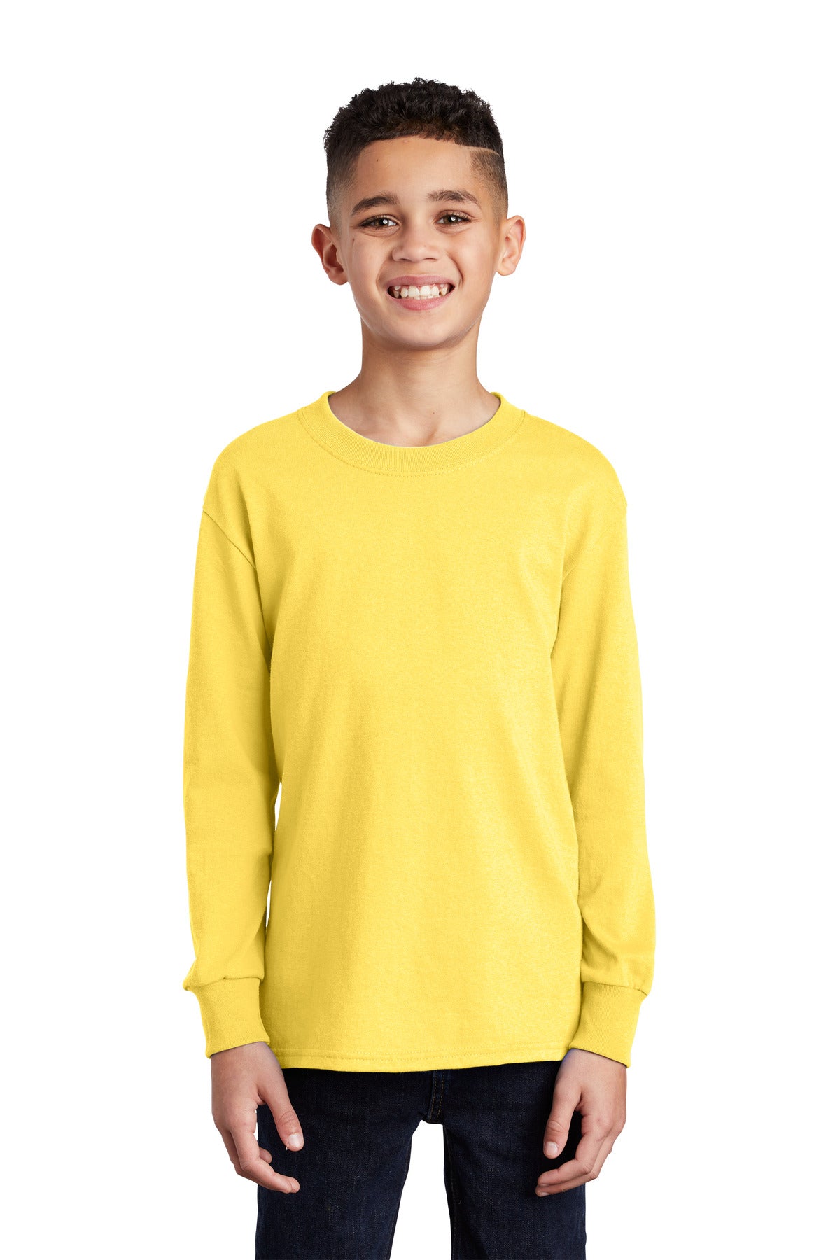 Port & Company ® Youth Long Sleeve Core Cotton Tee. PC54YLS