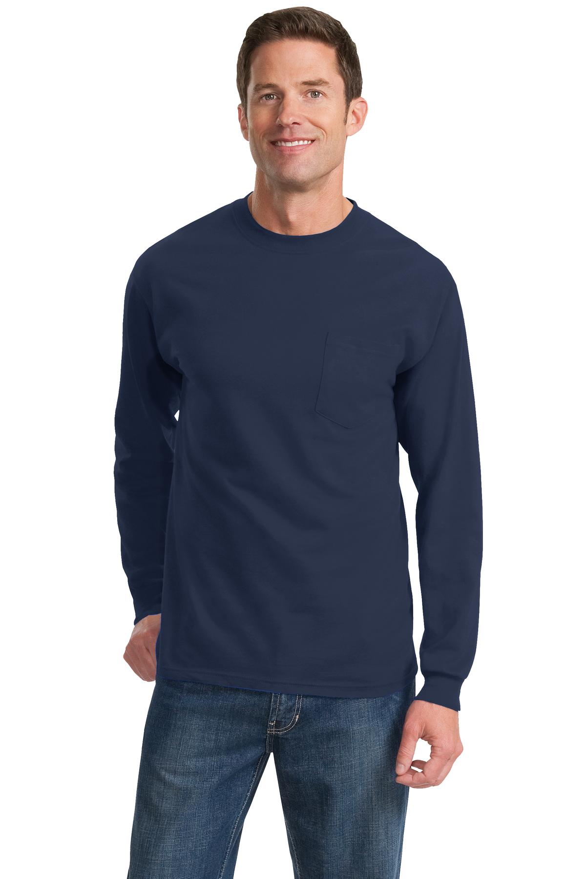Port & Company ® Long Sleeve Essential Pocket Tee. PC61LSP