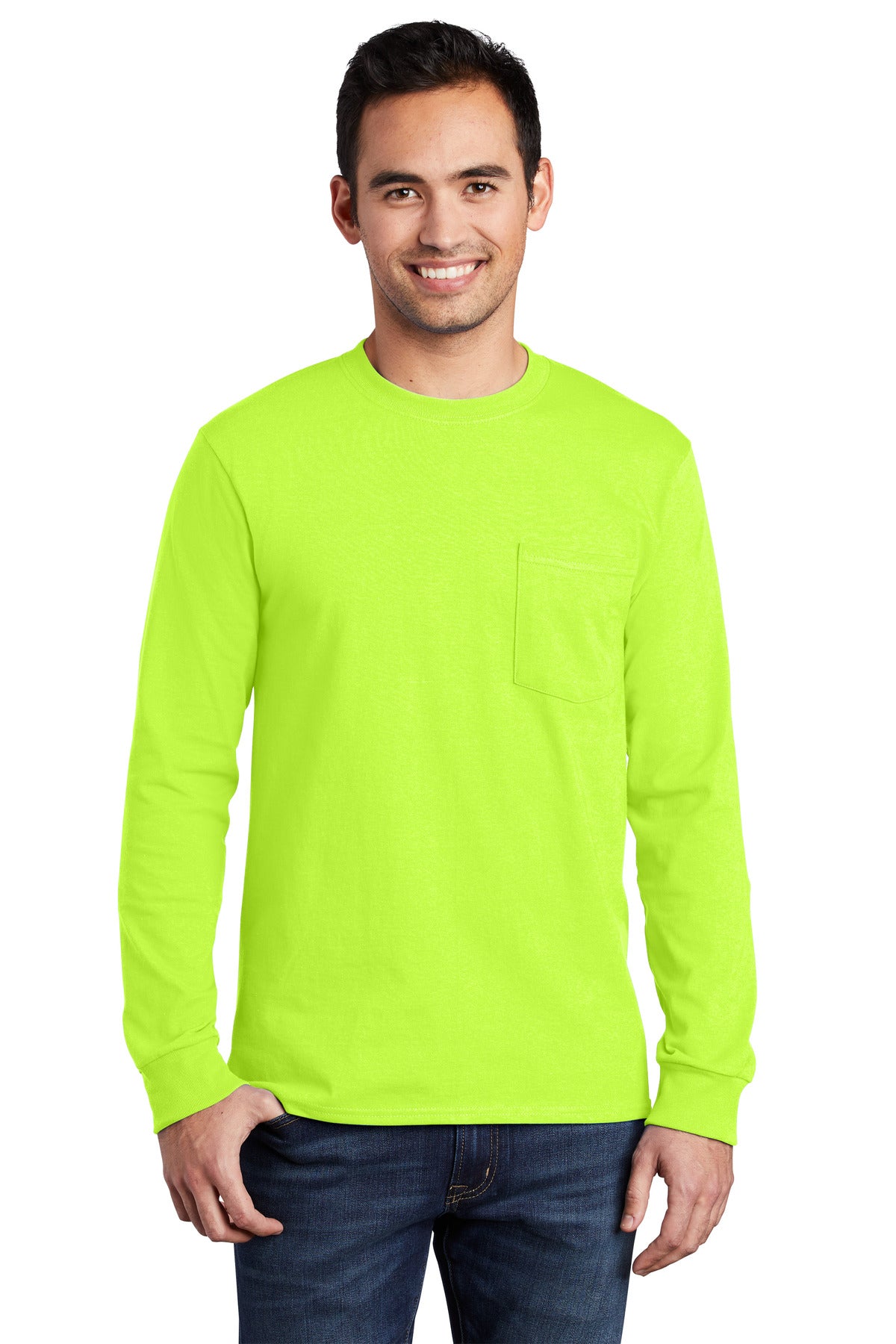 Port & Company ® Long Sleeve Essential Pocket Tee. PC61LSP