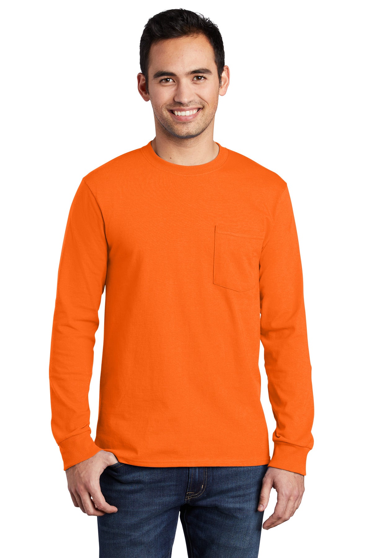 Port & Company ® Long Sleeve Essential Pocket Tee. PC61LSP