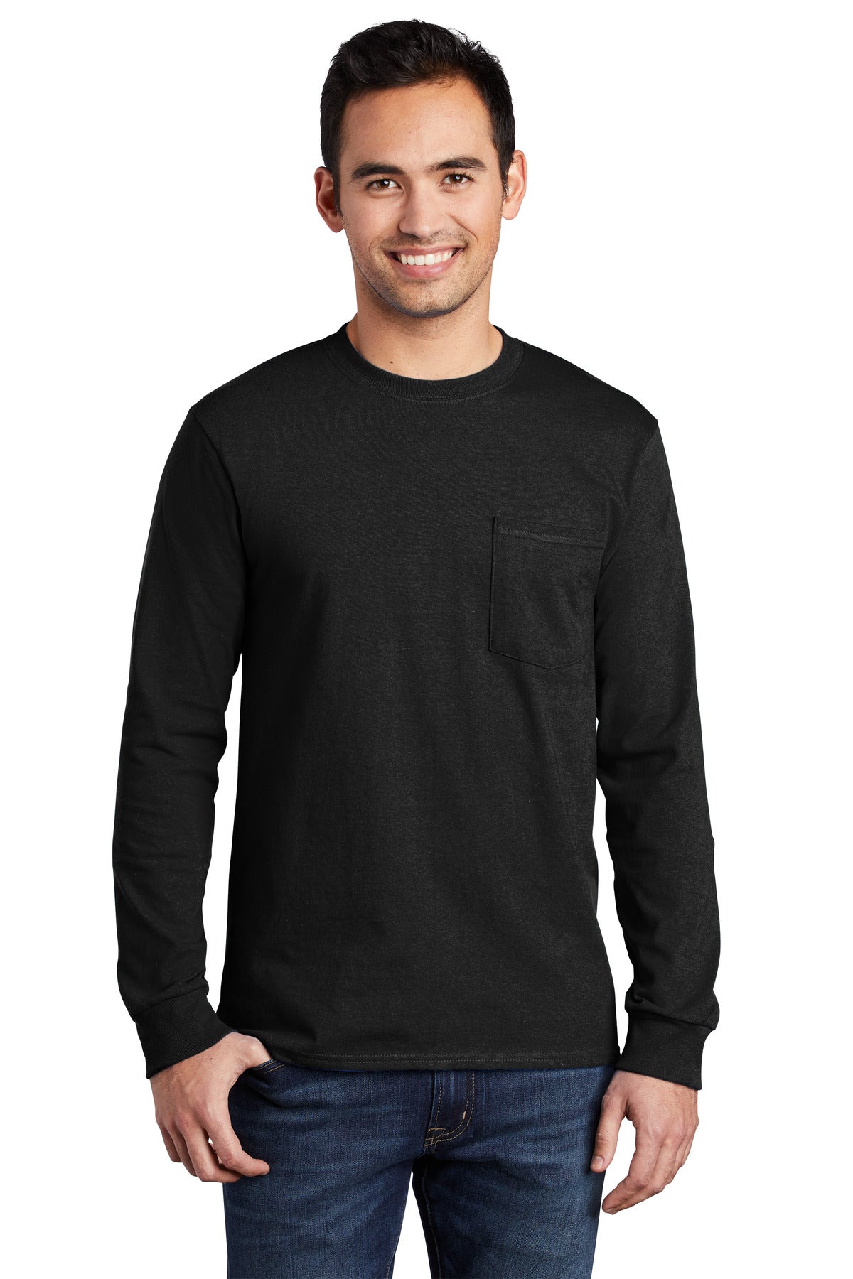 Port & Company ® Long Sleeve Essential Pocket Tee. PC61LSP