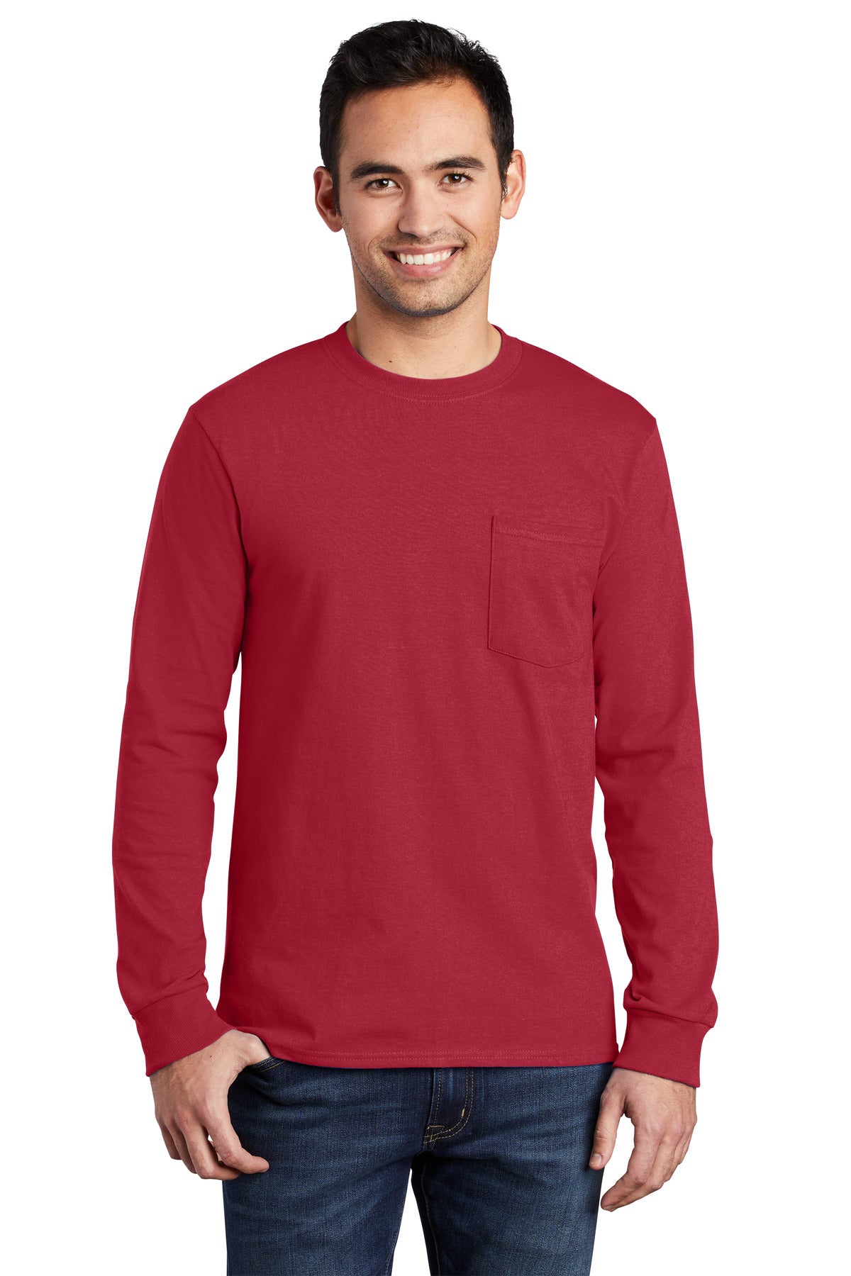 Port & Company ® Long Sleeve Essential Pocket Tee. PC61LSP
