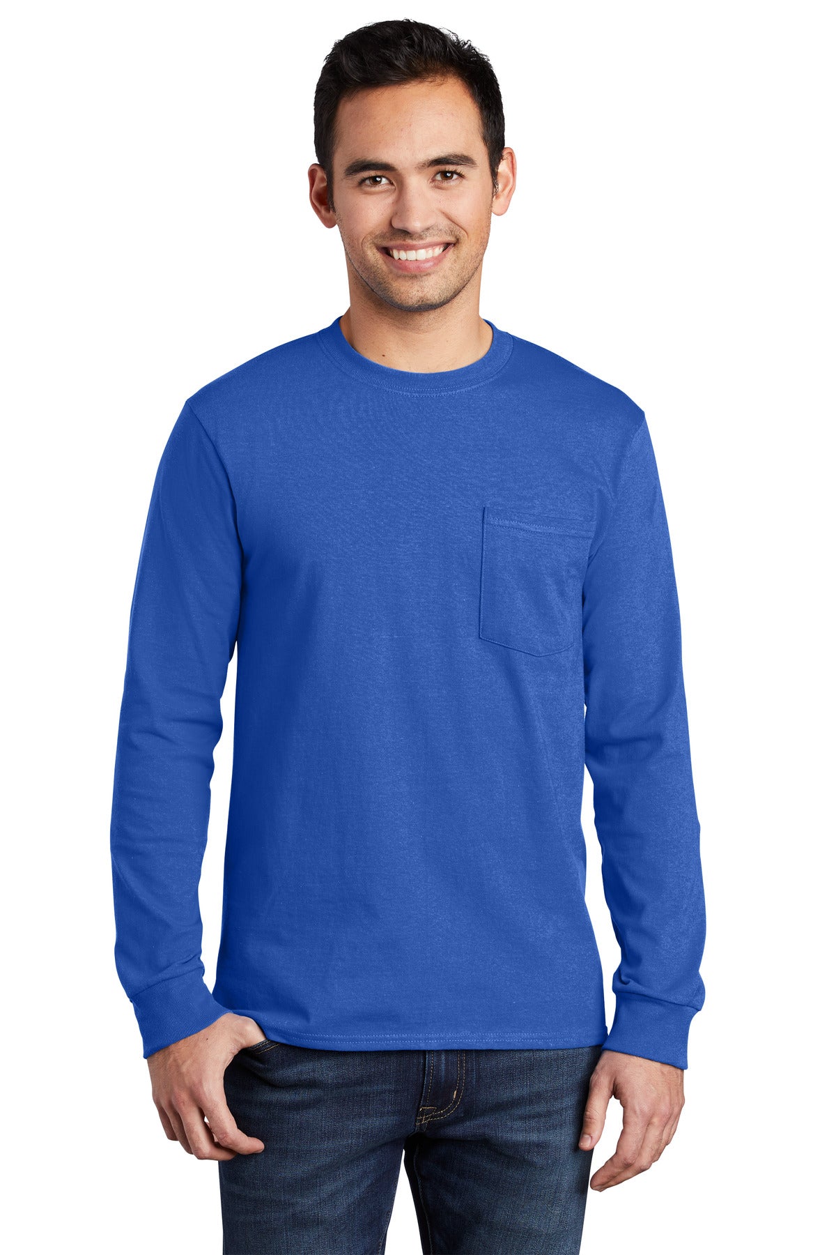 Port & Company ® Long Sleeve Essential Pocket Tee. PC61LSP