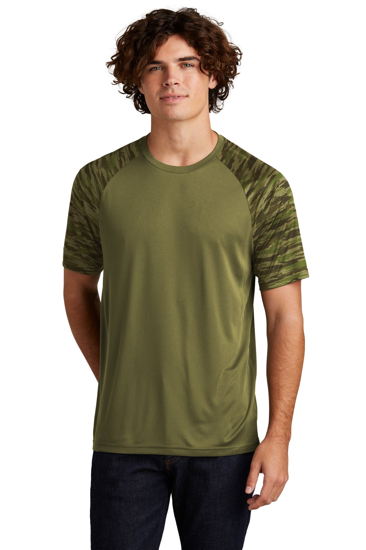 Sport-Tek ® Drift Camo Colorblock Tee ST376
