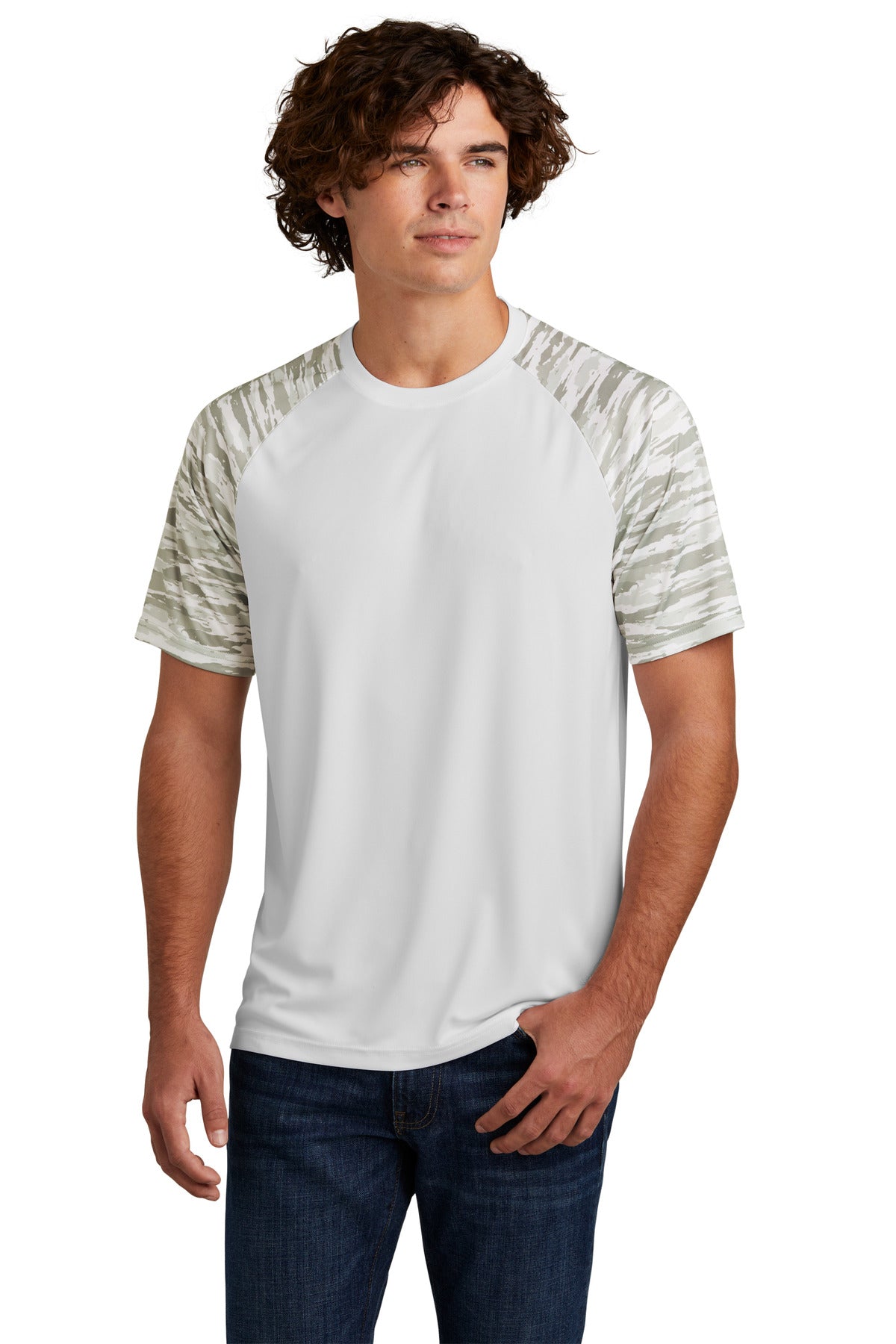 Sport-Tek ® Drift Camo Colorblock Tee ST376