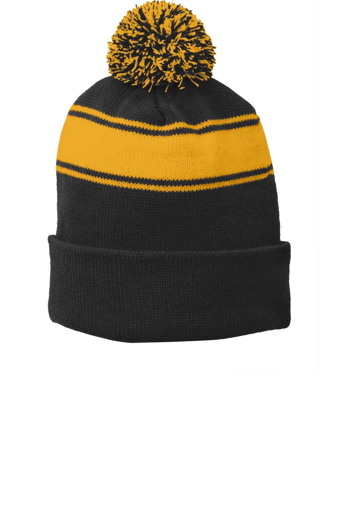 Sport-Tek ® Stripe Pom Pom Beanie. STC28