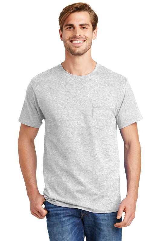 Hanes ®  - Authentic 100%  Cotton T-Shirt with Pocket.  5590